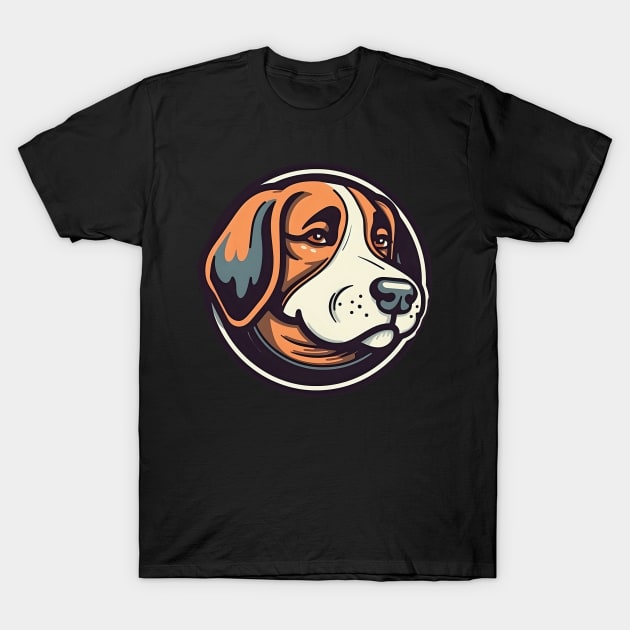 Beagle dog portrait in circle T-Shirt by KOTYA